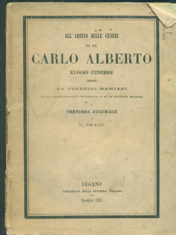   All'arrivo delle ceneri di re Carlo Alberto