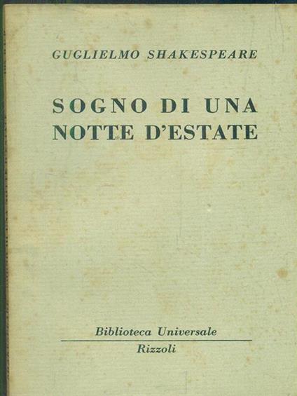 Sogno di una notte d'estate - William Shakespeare - copertina