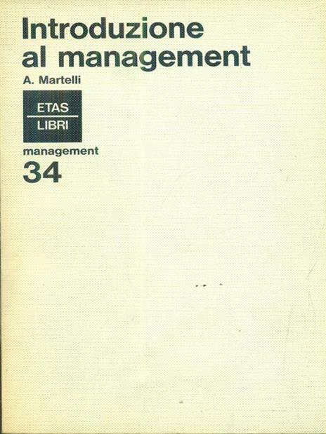 Introduzione al management - Alberto Martelli - copertina