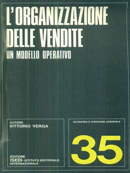 L' organizzazione delle vendite - copertina