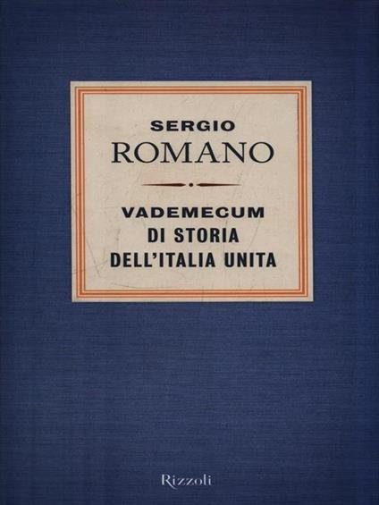 Vademecum di storia dell'Italia unita - Sergio Romano - copertina