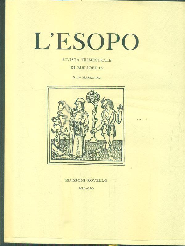 l' Esopo. Rivista trimestrale. Annata completa 1992