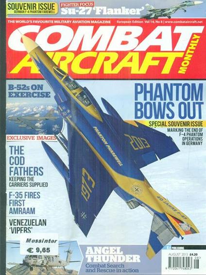 Combact Aircraft Monthly/ August 2013 - copertina
