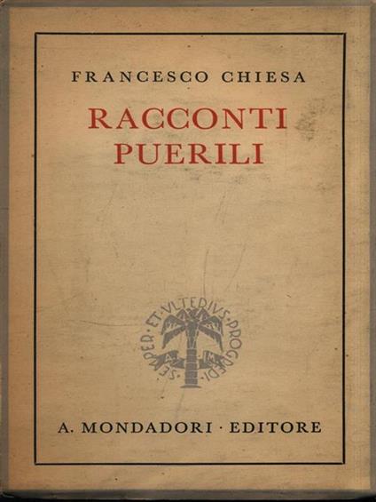 Racconti puerili - Francesco Chiesa - copertina