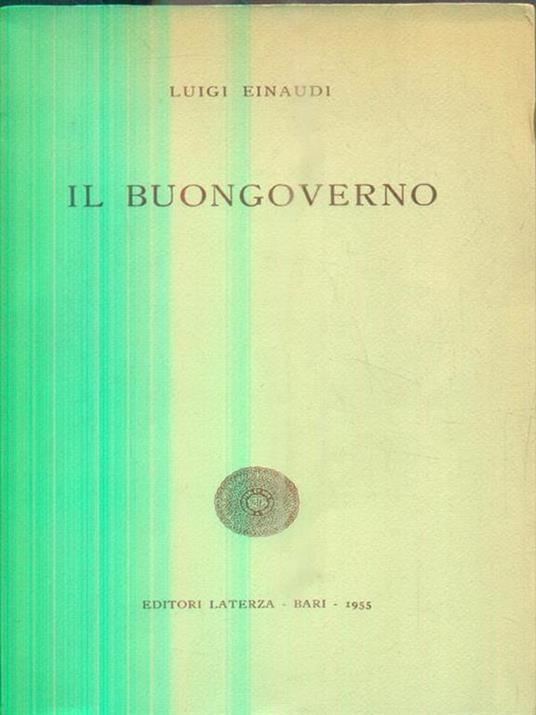 Il Buongoverno - Luigi Einaudi - copertina