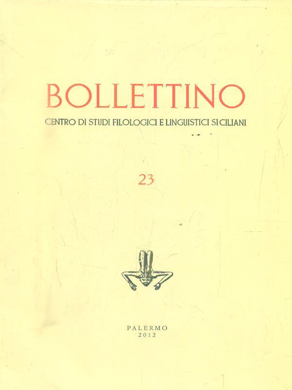 Bollettino. Centro di studi filologici e linguistici siciliani N.23