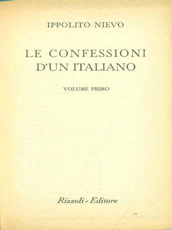 Confessioni di un italiano Volume 1