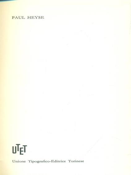 Heyse Premio Nobel 1910 - copertina