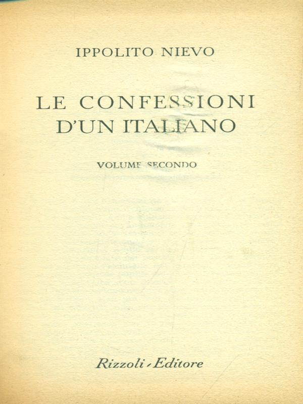 Confessioni di un italiano Volume 2