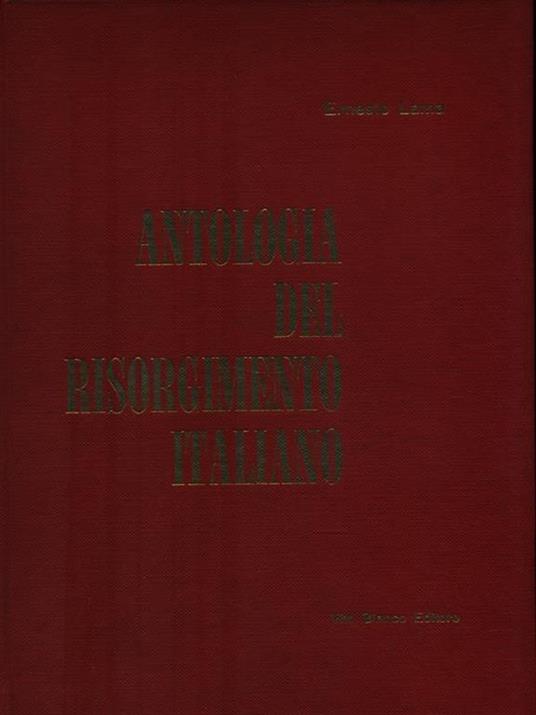 Antologia del Risorgimento Italiano - Ernesto Lama - copertina