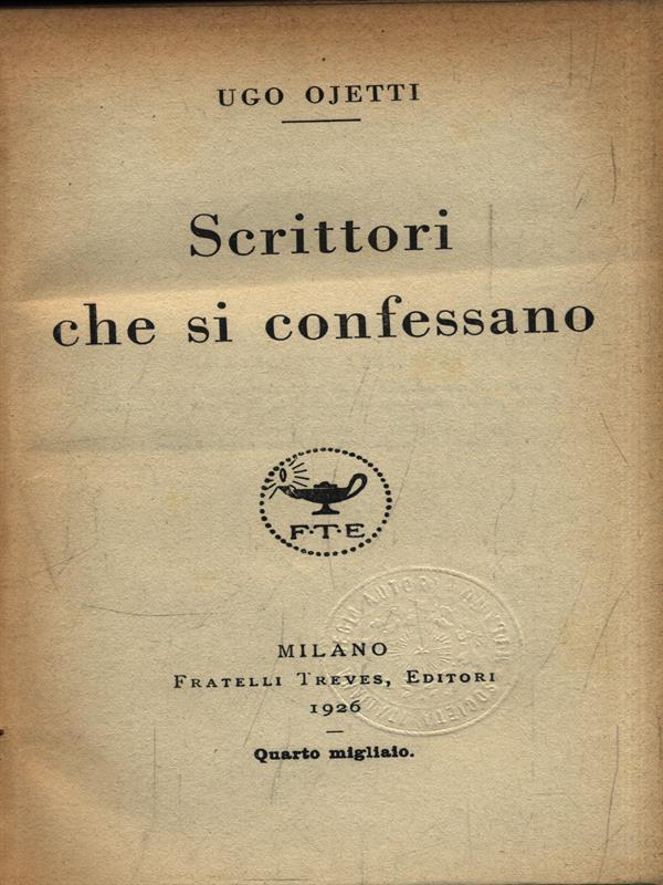 Scrittori che si confessano