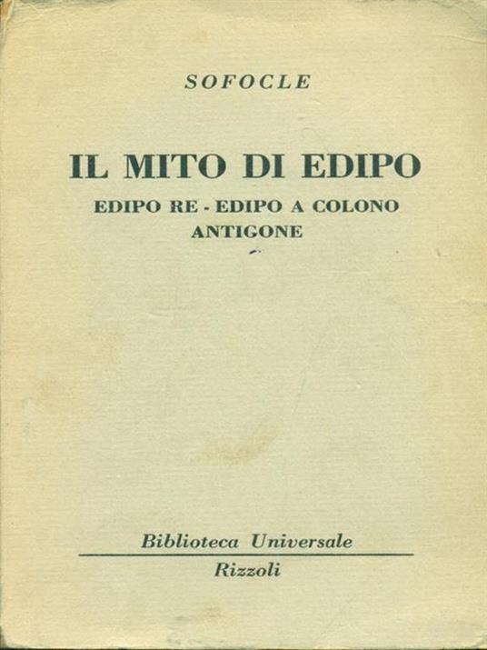 Il  mito di Edipo - Sofocle - copertina