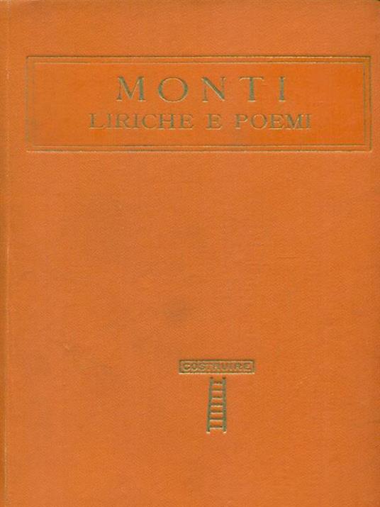 Liriche e poemi - Monti - copertina
