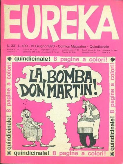 Eureka n. 33. 15 Giugno 1970 - copertina