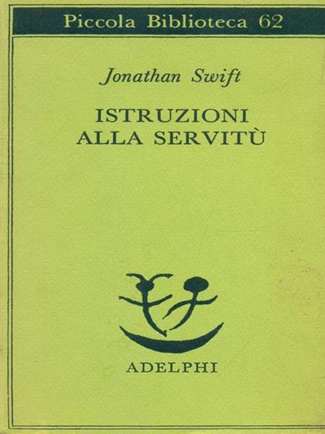 Istruzioni alla servitù - Jonathan Swift - copertina