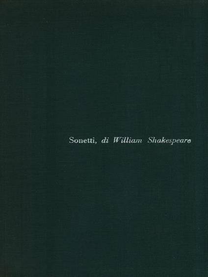 Sonetti - William Shakespeare - copertina