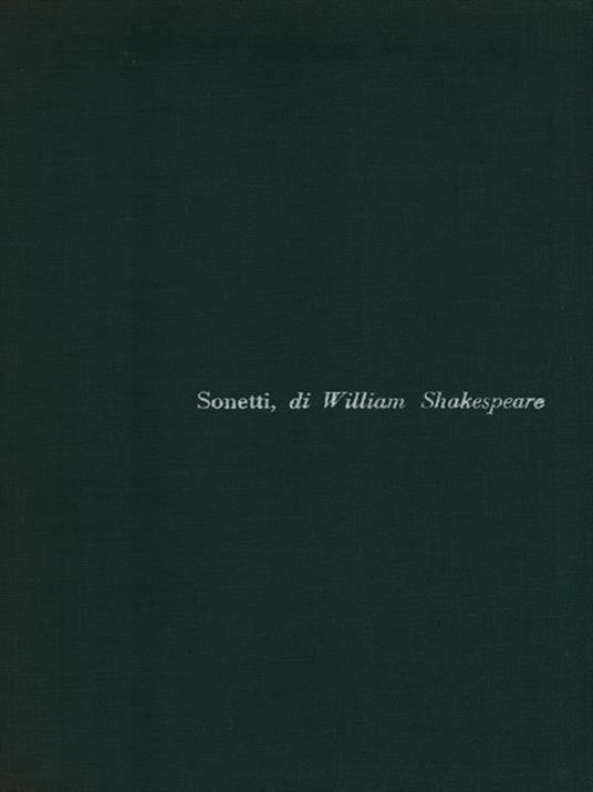 Sonetti - William Shakespeare - copertina