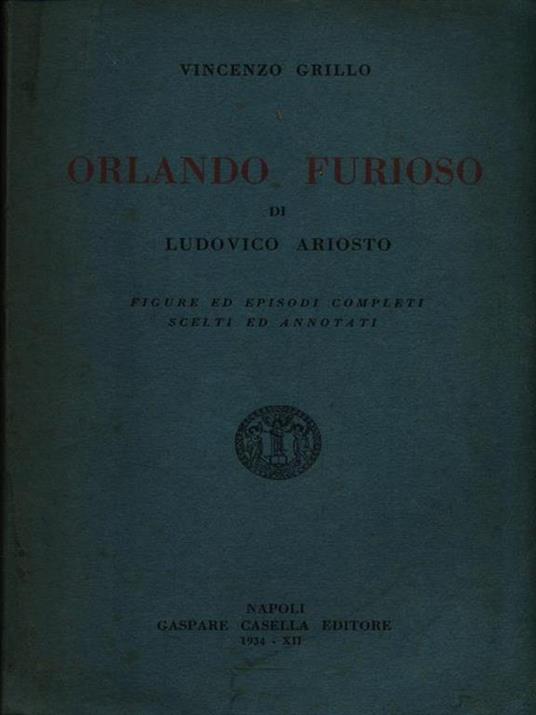 Orlando Furioso di Ludovico Ariosto - Vincenzo Grillo - copertina