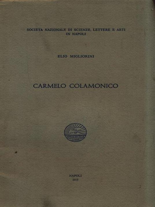 Carmelo Colamonico - Elio Migliorini - copertina