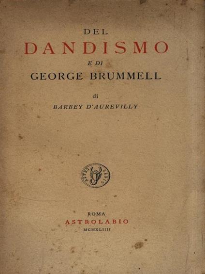 Del dandismo e di George Brummell - copertina
