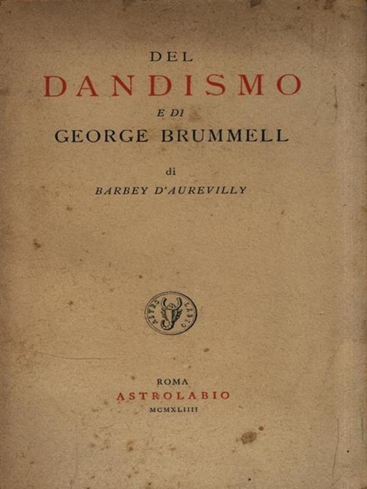 Del dandismo e di George Brummell - copertina