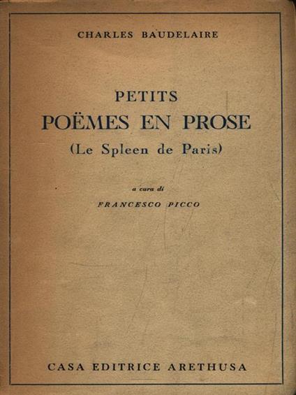 Petits poemes en prose (Le Spleen de Paris) - Charles Baudelaire - copertina