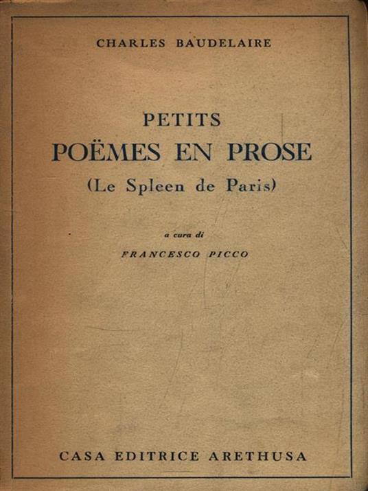 Petits poemes en prose (Le Spleen de Paris) - Charles Baudelaire - copertina