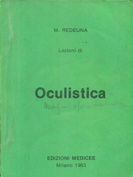 Lezioni di Oculistica - M. Redeuna - copertina