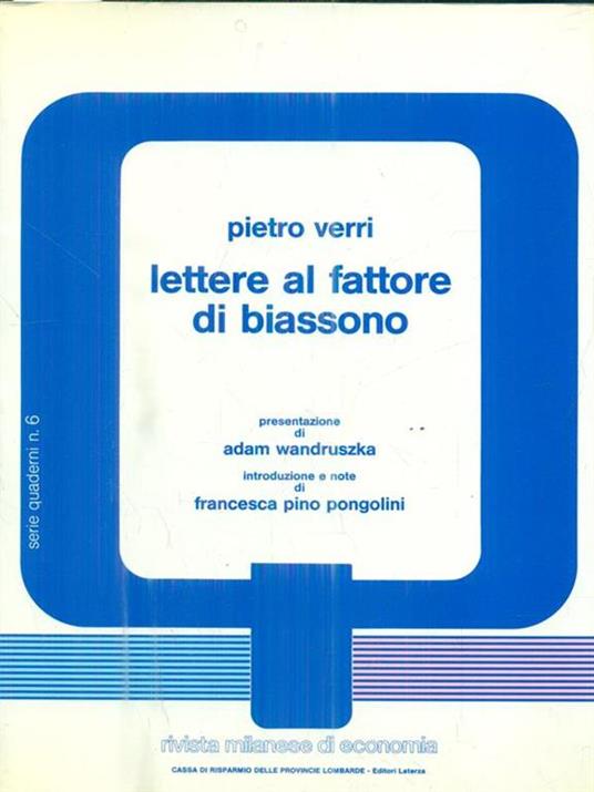 Lettere al fattore di Biassono - Pietro Verri - 3