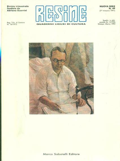 Resine. Quaderni liguri di cultura. n 49 - copertina
