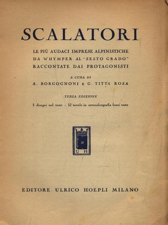 Scalatori - Adolfo Borgognoni - copertina