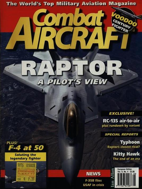 Combat Aircraft. Vol. 9, No. 4 August September 2008 - copertina