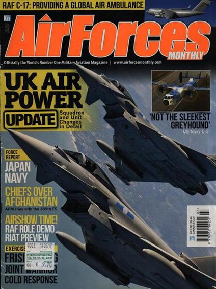 AirForces Monthly. July 2012 - copertina