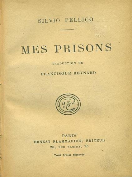 Mes prisons - Silvio Pellico - copertina