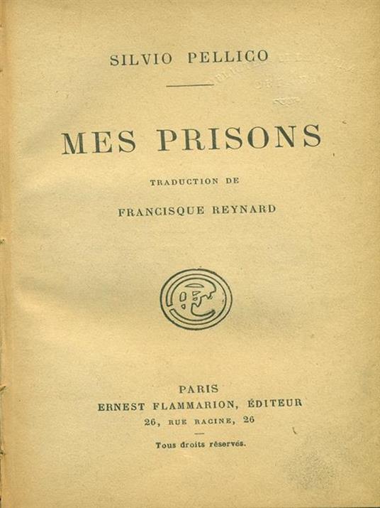 Mes prisons - Silvio Pellico - copertina