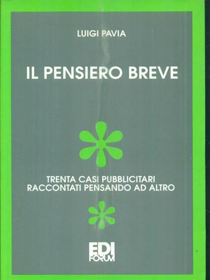 Il pensiero breve - Luigi Pavia - copertina