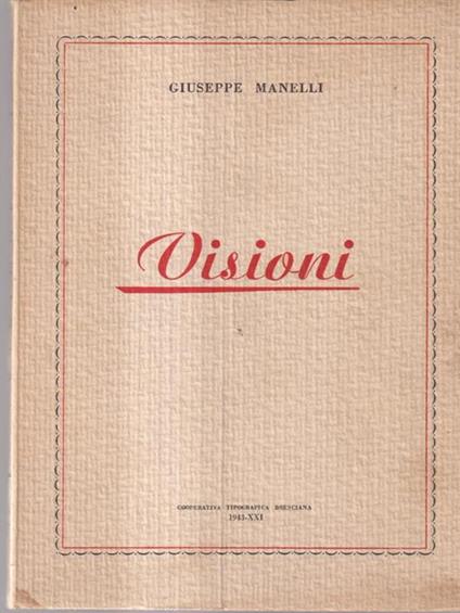 Visioni - Giuseppe Manelli - copertina