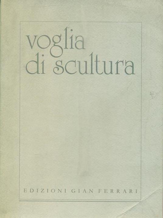 Voglia di scultura - copertina