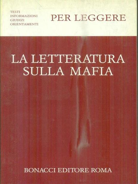 La letteratura sulla mafia - Elena Brancati - copertina