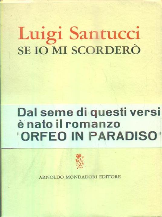 Se io mi scorderò - Luigi Santucci - copertina