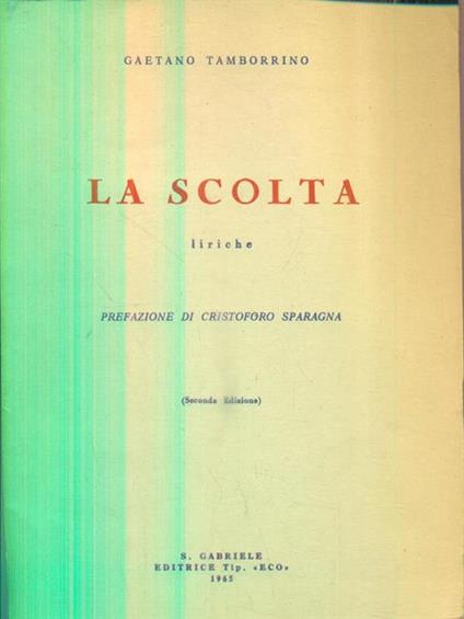 La scolta - Gaetano Tamborrino - copertina