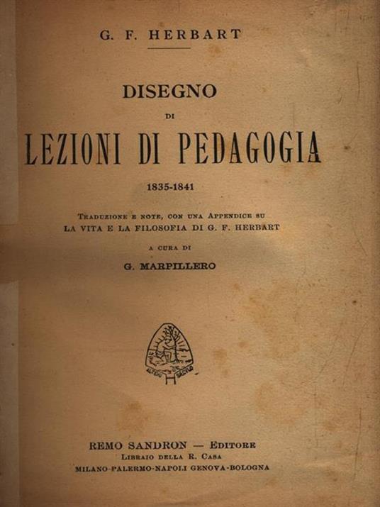 Disegno di Lezioni di Pedagogia - G. F. Herbart - 3