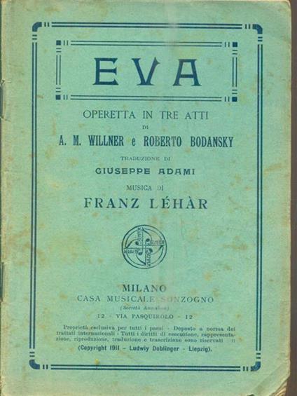 Eva - A. M. Willner - copertina