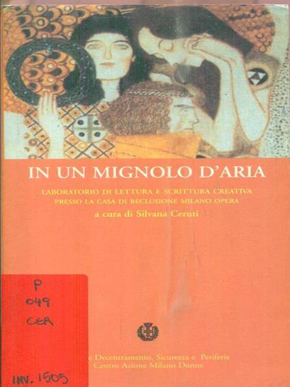 In un mignolo d'aria - Silvana Ceruti - copertina
