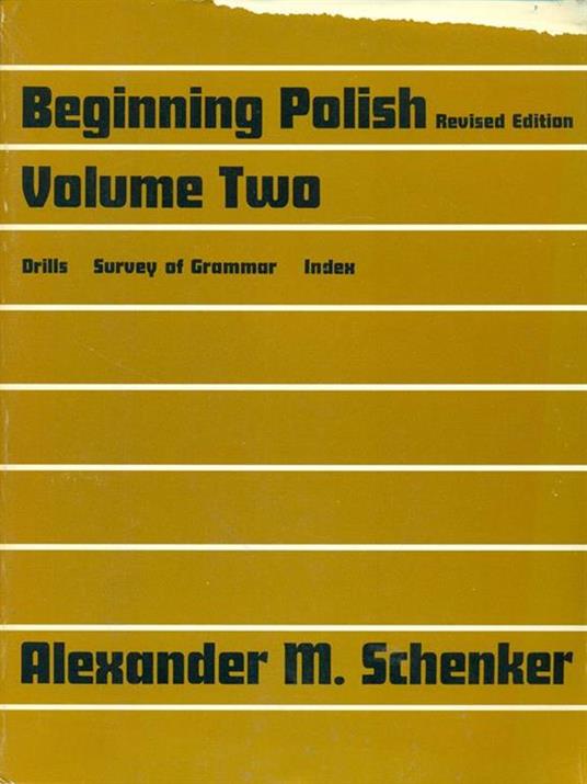 Beginning polish Volume two - Alexander M. Schenker - copertina