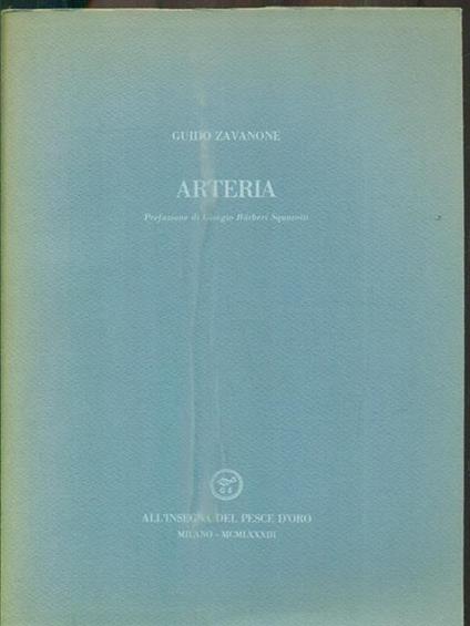Arteria - Guido Zavanone - copertina