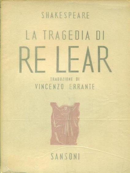 La tragedia di re Lear - William Shakespeare - copertina