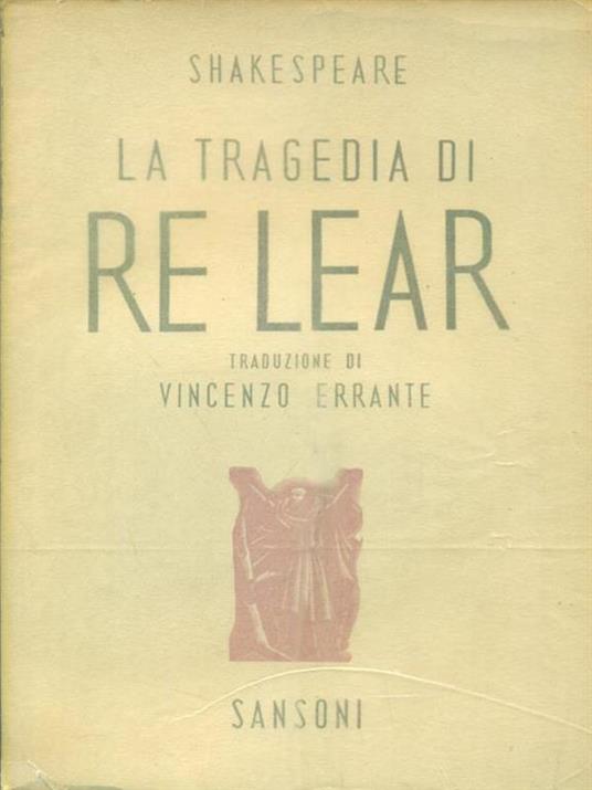 La tragedia di re Lear - William Shakespeare - copertina