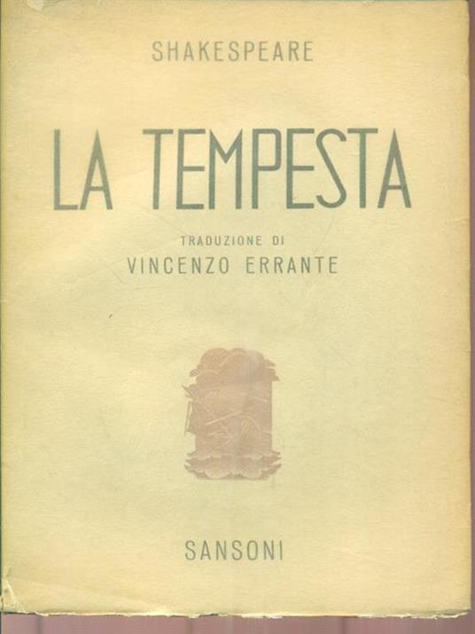 La tempesta - William Shakespeare - copertina