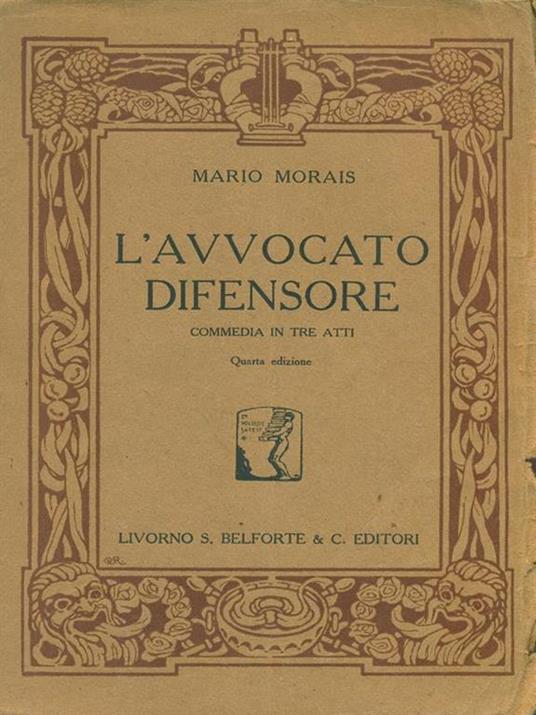 L' avvocato difensore - Mario Morais - copertina